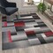 Flash Furniture Red 5' x 7' Modern Color Blocked Area Rug ACD-RGTRZ861-57-RD-GG - alternate 1